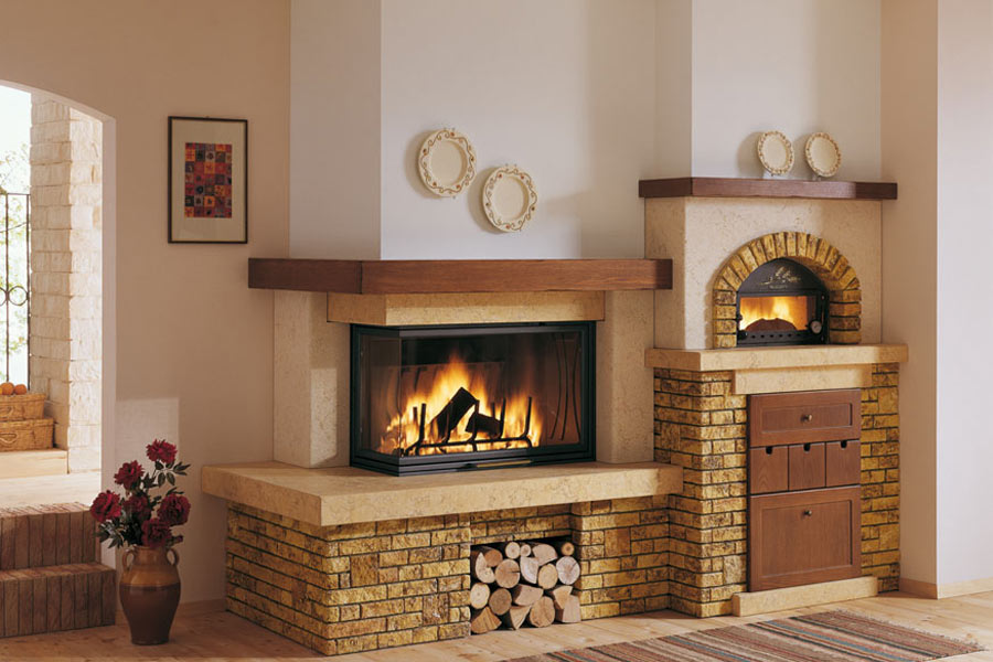Cucine con forno a legna: camino con forno a legna photo : album ... Rivestimento termocamino classico